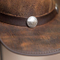 Buffalo Conchos Hatband Handcrafted Pinch Crown Leather Cowboy Hat