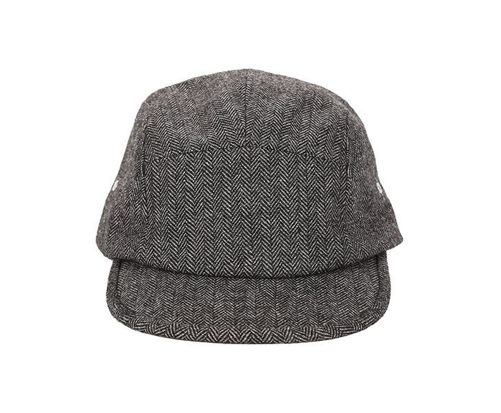 BSCI Audit Custom Blank Fashion Flat Brim Wool 5 Panel Cap