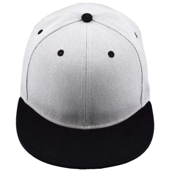 100% Polyester Unisex Adjustable Flat Bill Trucker Plain Snapback Cap