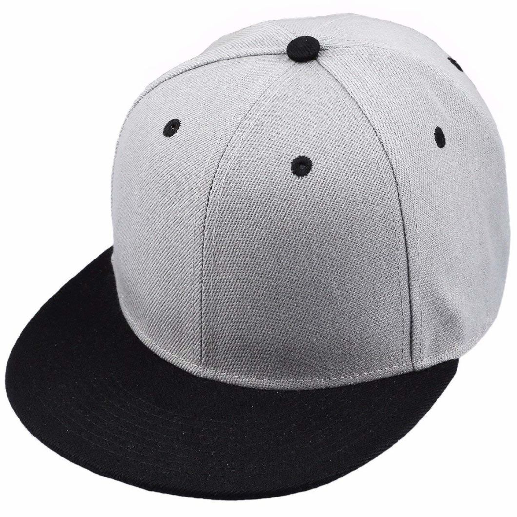 100% Polyester Unisex Adjustable Flat Bill Trucker Plain Snapback Cap
