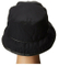 Sedex Audit Polyester Waterproof Bucket Black Hat with Leather Trim