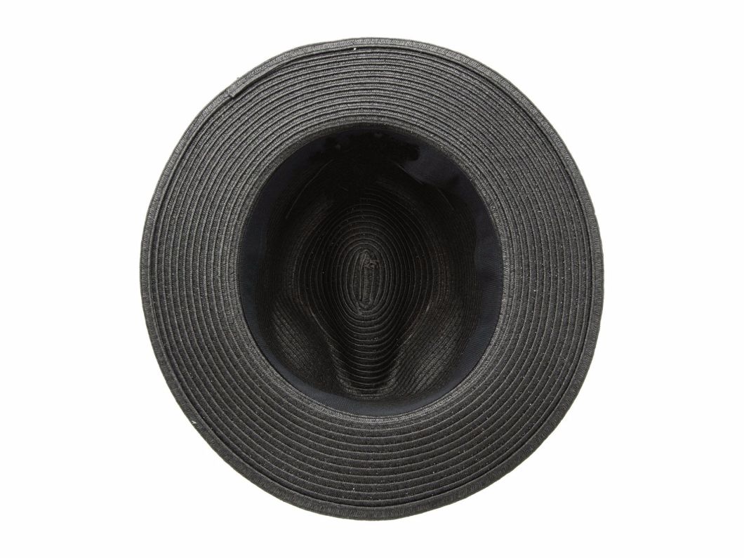 Double Grosgrain Hatband Pinched Crown Panama Straw Hat