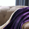 Microfiber Fuzzy Soft Sherpa Fleece Blanket Purple Plush Throw Blanket