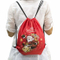 Wholesale Nylon Durable Printing Folding Christmas Drawstring Bag Santa Gifts Sack Backpack