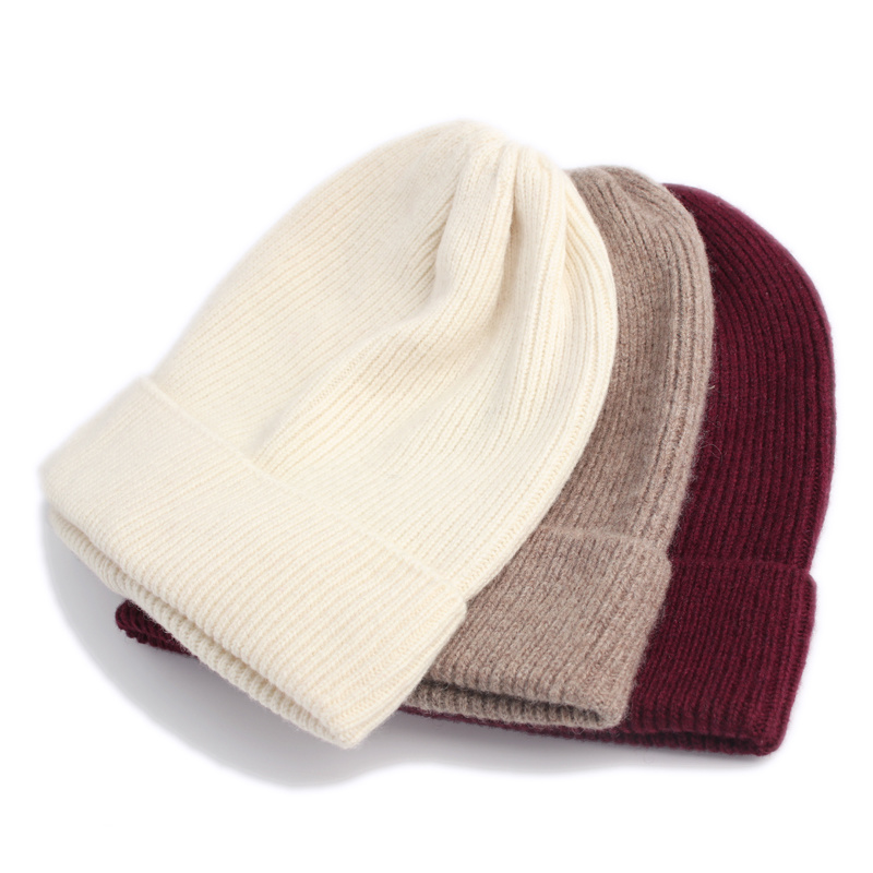 Plain Color Unisex Wool Winter Warm Custom Knitted Beanie Hats