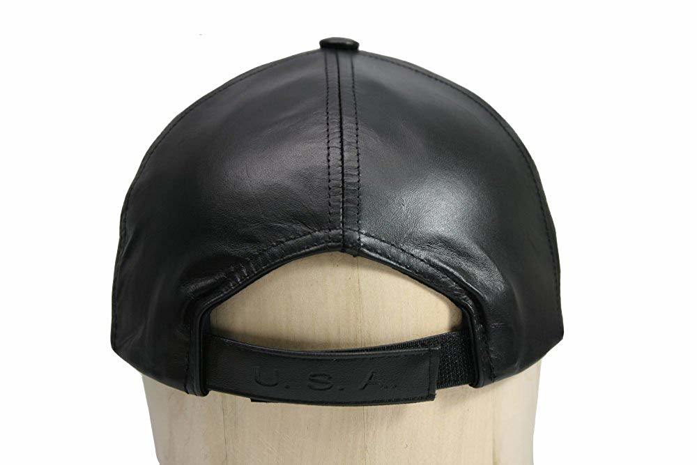 100% Genuine Leather Crown Adjustable Classic Cowhide Leather Cap Hat