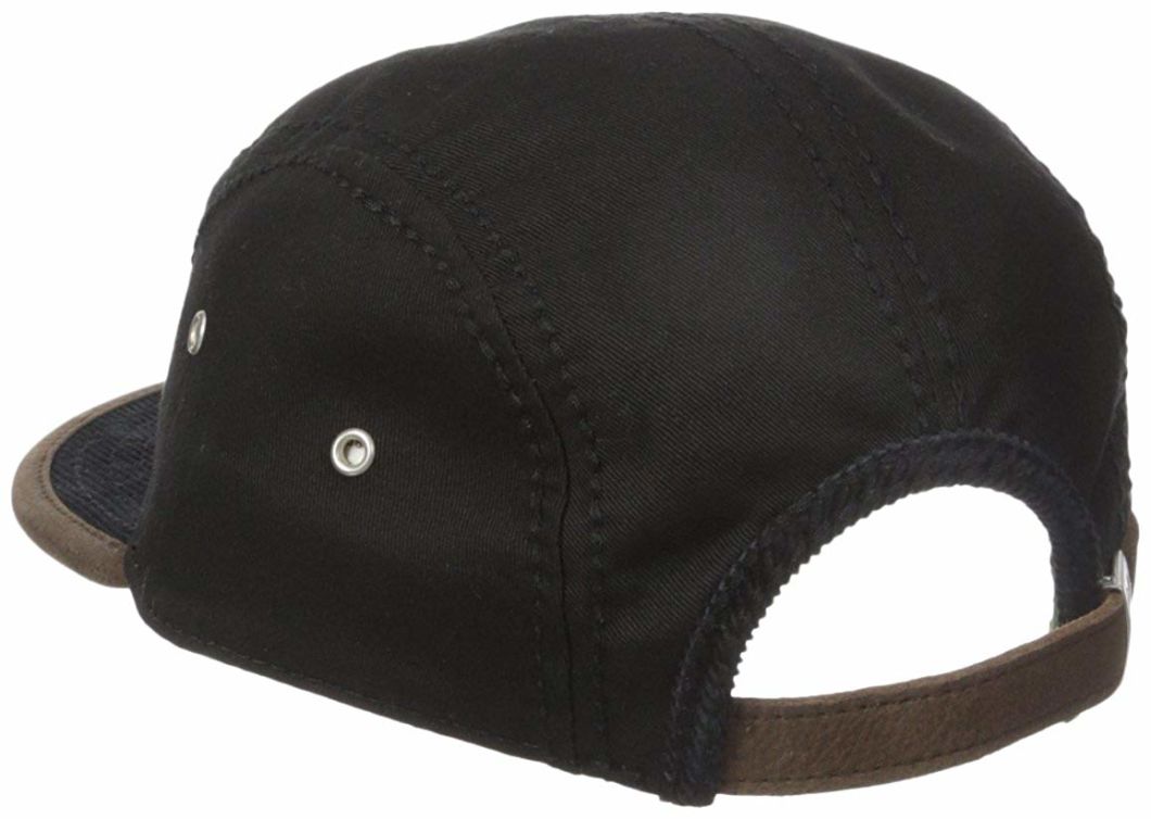 BSCI Audit Leather Strap Snapback Corduroy 5 Panel Cap with Leather Patch