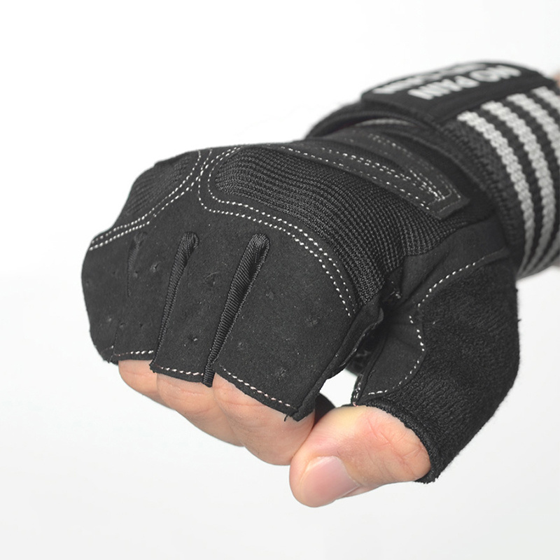 Custom Fingerless Waterproof Weight Lifting Power Lifting Polyester Gym Glove