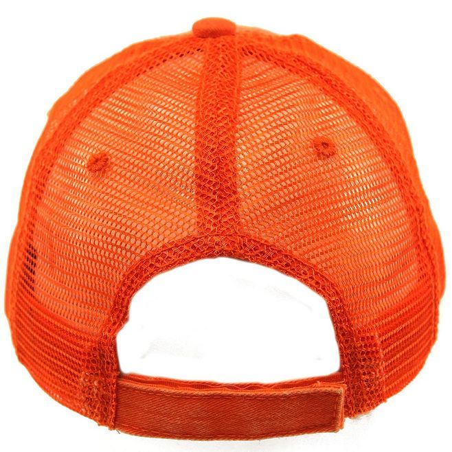100% Cotton Short Bill Washed Distressed Truck Hat with Mesh