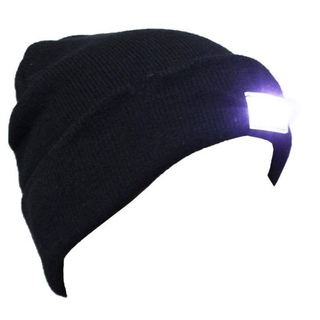 Wholesale Custom Acrylic Winter Camping Outdoor Knitted LED Beanie Hat