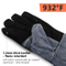 Custom Heat Resistant Leather Welding Gloves with Long Sleeve and Insulated Cotton Lining
