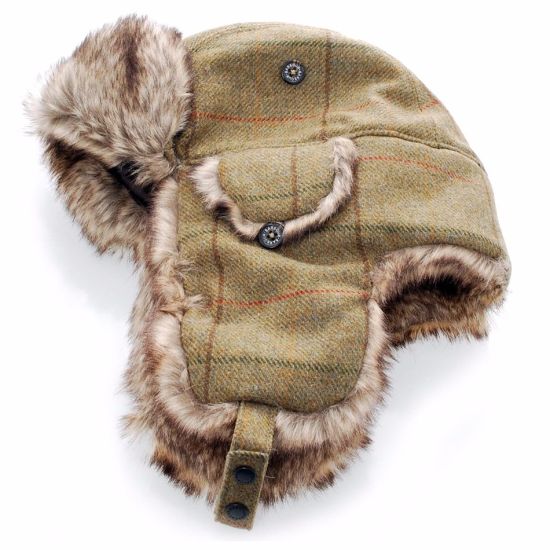 Winter Warm Bomber Hats Striped Fur Caps Men Women Russian Trapper Hat Aviator Trooper Ear Flap Snow Ski Hat Cap