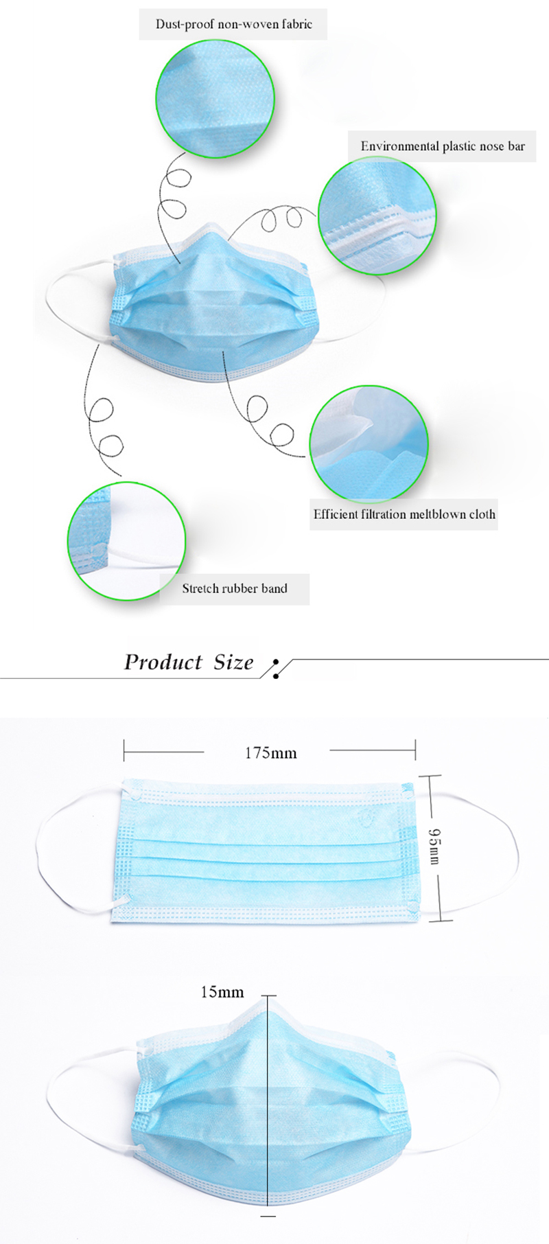 Disposable 3-Ply Face Mask Antiviral Medical (9)