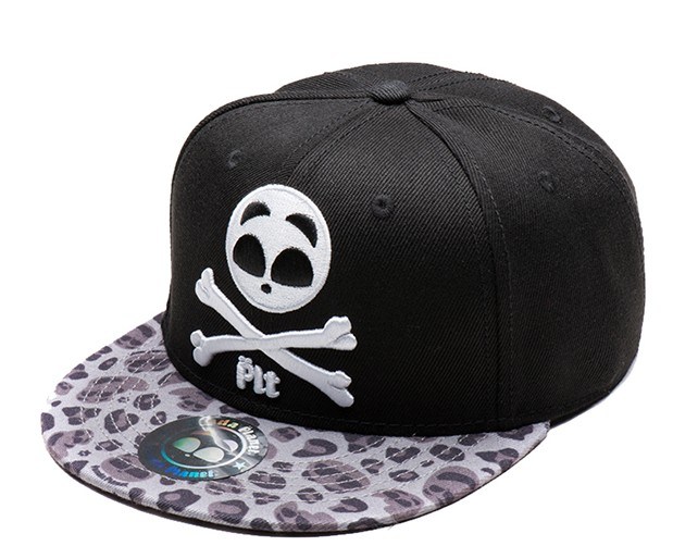 6-Panel Wholesale Black Embroidery Fashion Custom Snapback Caps Hats