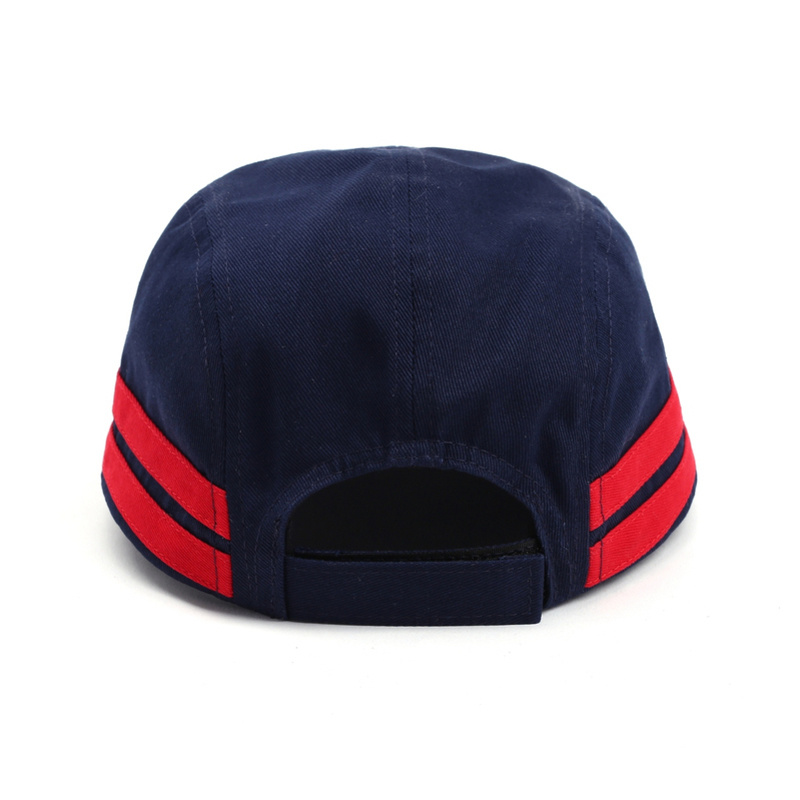 Children's Embroidery Patch Cotton Flat Brim 5 Panel Snapback Cap