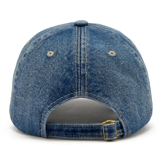 BSCI Audit 100% Cotton Embroidered Washed 6-Panel Denim Baseball Cap