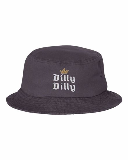 100% Cotton Promotional Flat Crown Embroidered Fashion Bucket Hat