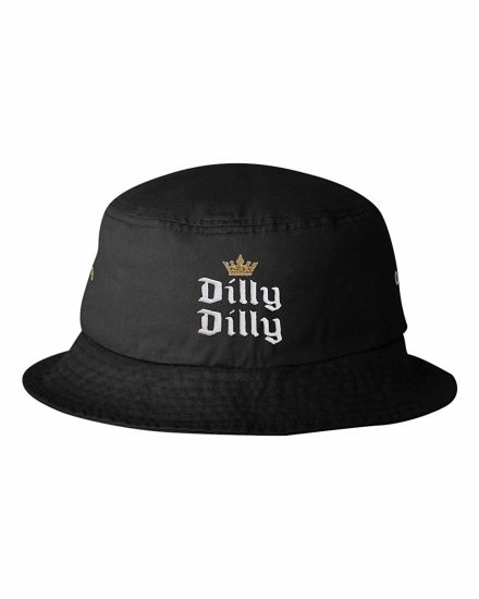 100% Cotton Promotional Flat Crown Embroidered Fashion Bucket Hat