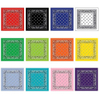 Hot Sales Promotional 100% Cotton 55cm*55cm Black White Paisley Square Printed Bandana