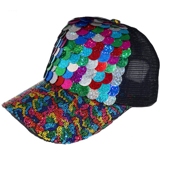 Sedex Audit 100% Cotton Bling Mermaid Adjustable Mesh Party Trucker Sequin Caps