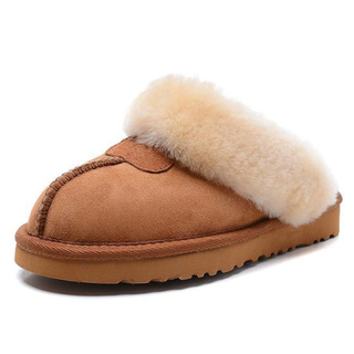 Indoor Floor Fur Slippers China Sheepskin 100% Pure Wool Fluffy Sheepskin Slippers