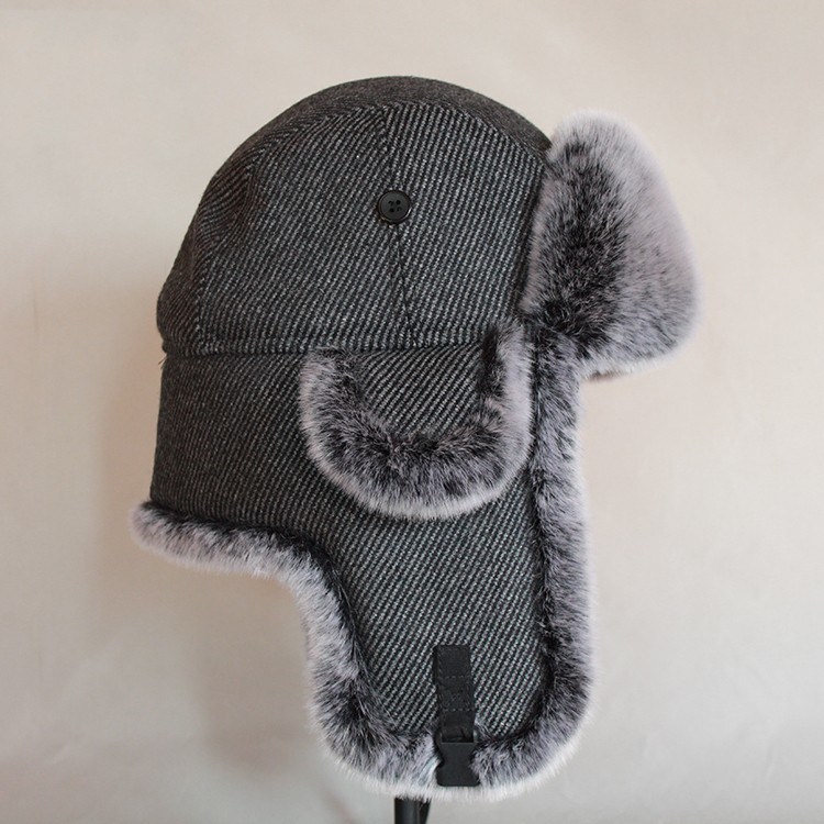 Windproof Warm Ear Cover Winter Trapper Faux Fur Russian Hat