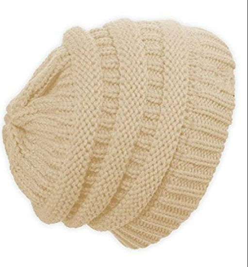100% Acrylic Custom Striped Unisex Soft Beanie Knitted Crocheted Hat