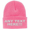 100% Acrylic Knitted Custom Beanie Hat with Designed Embroidered Logo