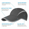 Mesh Running Reflective Brim Edge Folding Hat with Water Repellency