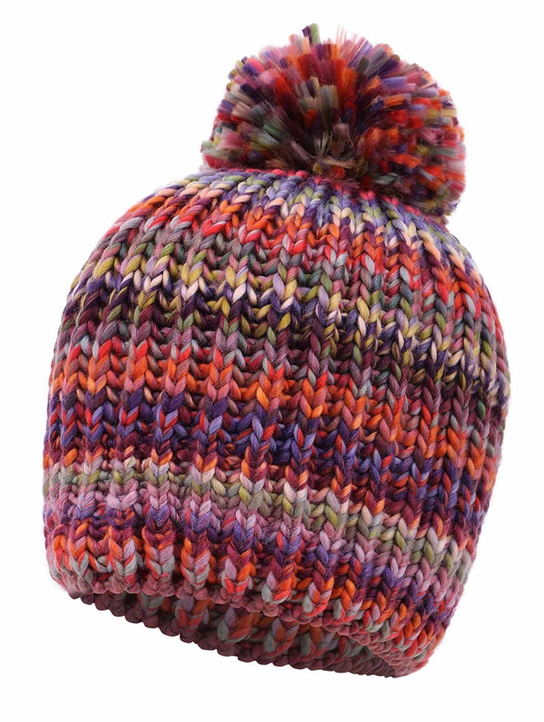 Women Soft Warm Thick Cable Knitted Winter Hat and Scarf