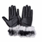 Custom PU Leather Touchscreen Windproof Waterproof Women Rabbit Fur Gloves