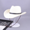 Summer Sun Hat with String Cheap Paper Straw Cowboy Hats for Men