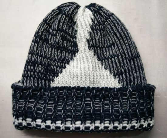 Over Sized Baggy Knit Soft Acrylic Chunky Stylish Striped Winter Beanie Hat