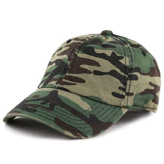 100% Cotton Custom Unisex Curved Brim Camo Army Baseball Hat Camouflage