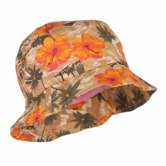 Sedex Audit Cotton Elastic Tie Summer Beach Hawaiian Print Hat