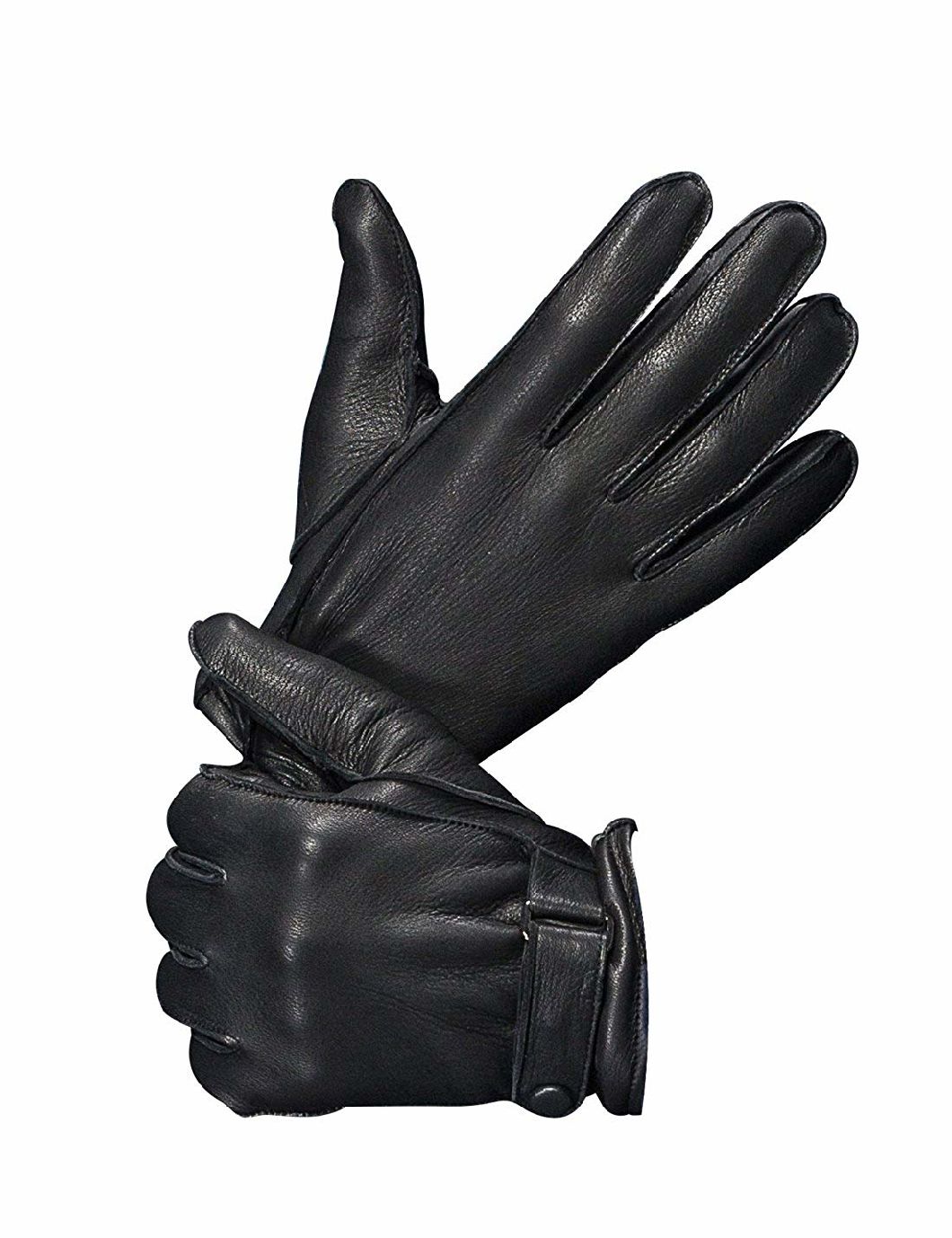 Winter Warm Classical Black Gloves Men's Luxury Deerskin Gloves Leather