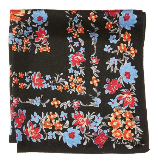 BSCI Audit Wholesale Custom Lady Flower Pattern Square Silk Bandana