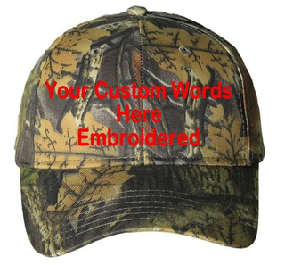 100% Cotton Custom Cap Hat with Your Custom Word Embroidered
