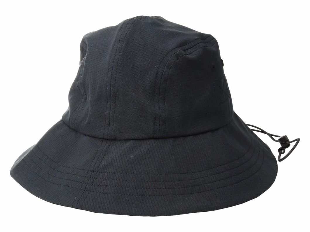 Wholesale Custom 100% Cotton Blank Bucket Men Hat Black with String
