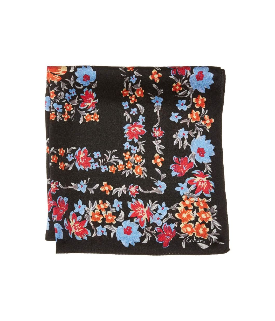 BSCI Audit Wholesale Custom Lady Flower Pattern Square Silk Bandana