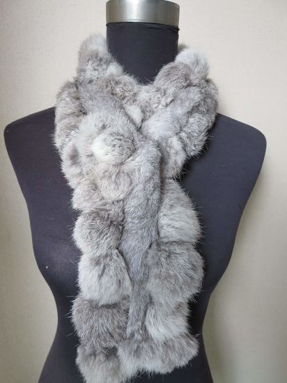 BSCI Audit Winter Warm Fur Scarf Real Rabbit Fur Scarf