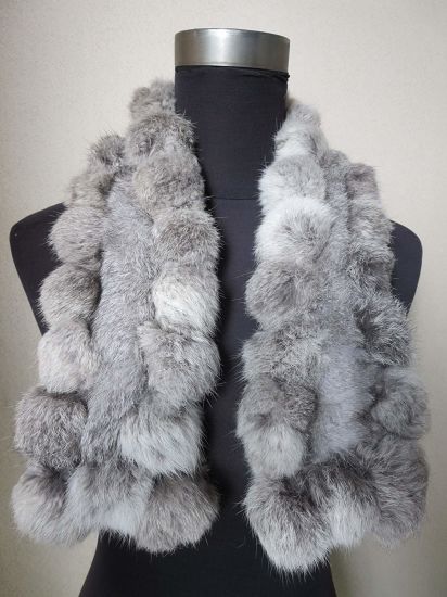 BSCI Audit Winter Warm Fur Scarf Real Rabbit Fur Scarf