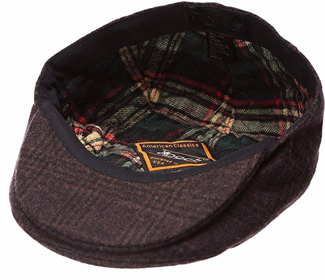 BSCI Audit Custom Wool Blend Snap Brim Classic IVY Newsboy Fitted Cap Men