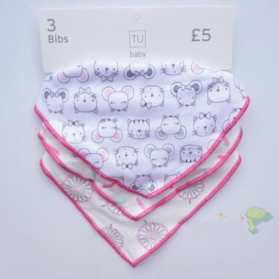Custom Triangle Cotton Muslin Wholesale Print Organic Disposable Baby Bibs