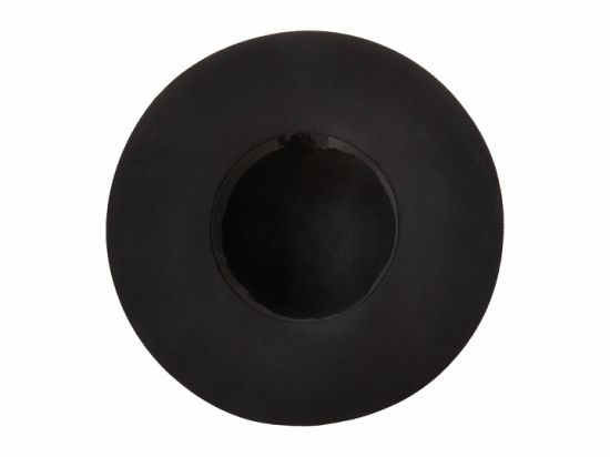 Wax Cord Hatband Wide Floppy Brim Wool Hat for Women