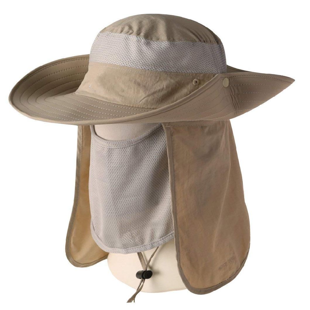 Nylon Sun Protection Summer Outdoor Fishing Hat with Neck Flap