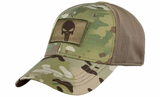 100% Cotton Camouflage 6-Panel Patch Fitted Baseball Cap Tactical