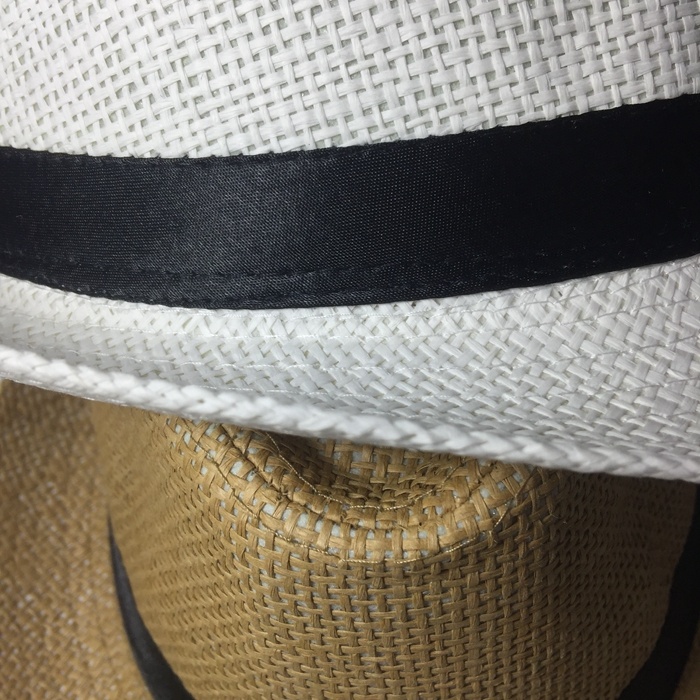 Paper Straw White Custom Panama Chapeau Men's Sombrero Fedora Hat with Ribbon
