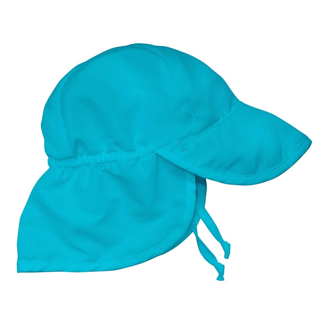 100% Polyester Kid Beach Hat Neck Flap Sun Protect Swim Cap