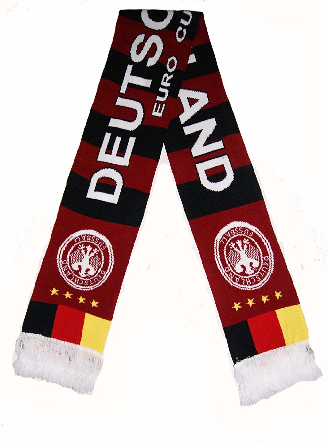 100% Polyester Soccer Football Fan Cheering Knitted Fan Scarf Custom